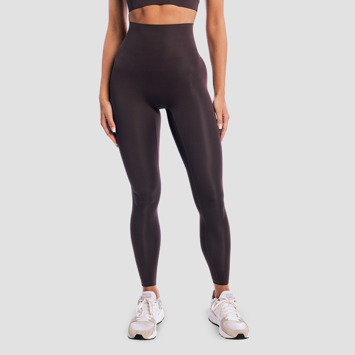 Legging-Tee Aura pour femmes – Marron – GymBeam