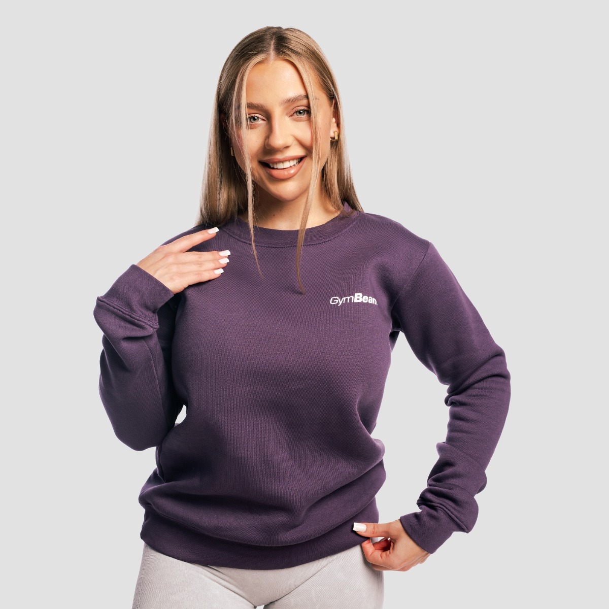 Pull basique femme, couleur obsidienne - GymBeam.