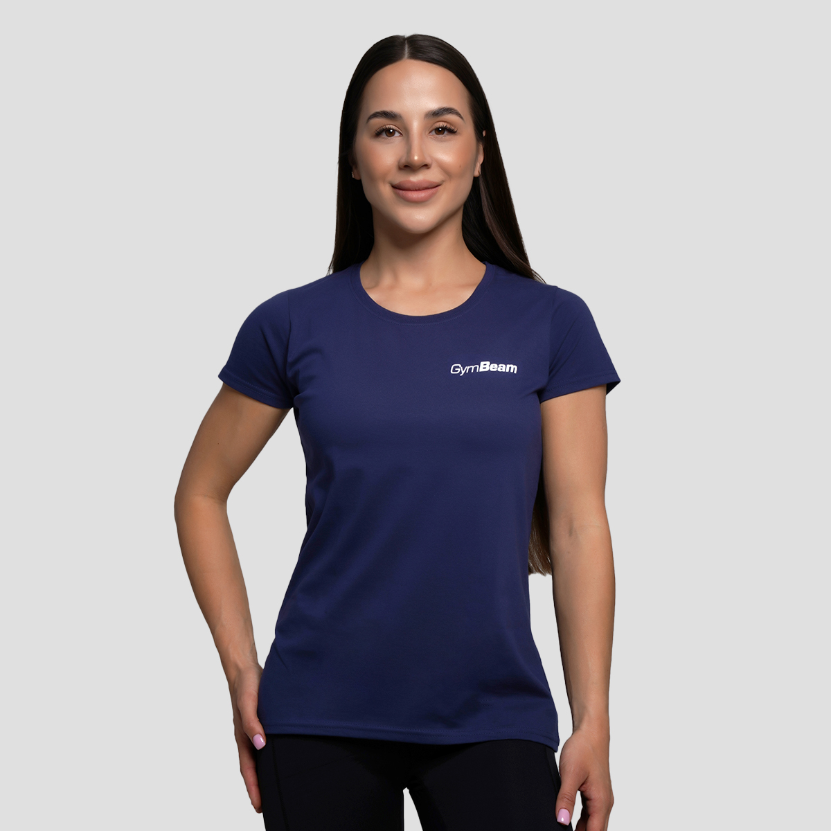 T-shirt basique pour femmes, couleur bleu marine - GymBeam.
