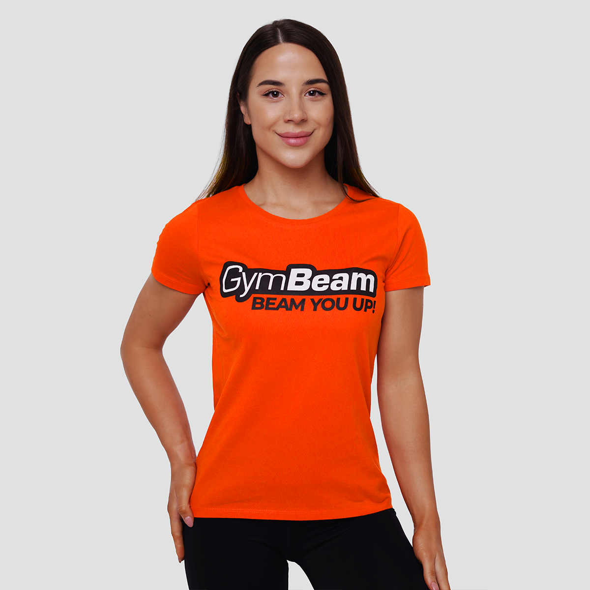 T-shirt femme Beam, couleur orange - GymBeam.