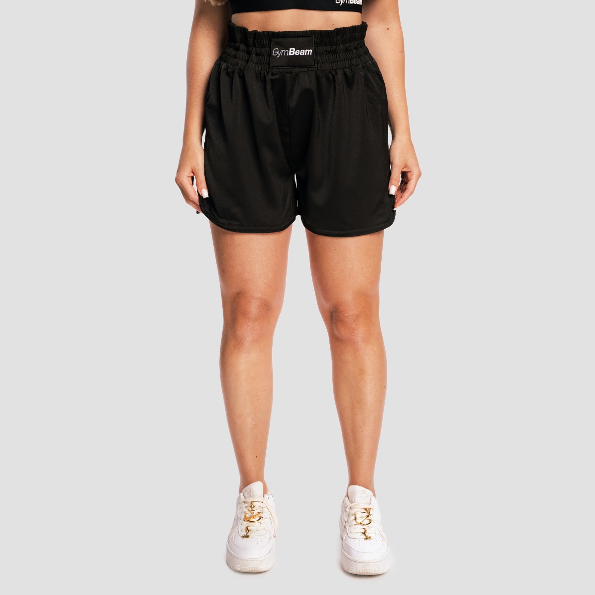 Shorts de boxe pour femmes, modèle Combat, couleur noire - GymBeam.