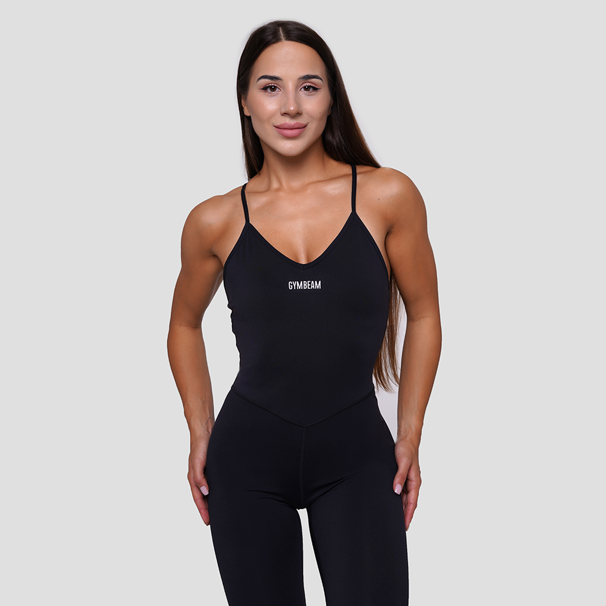 Combinaison de sport pour femmes FIT, couleur noire - GymBeam.