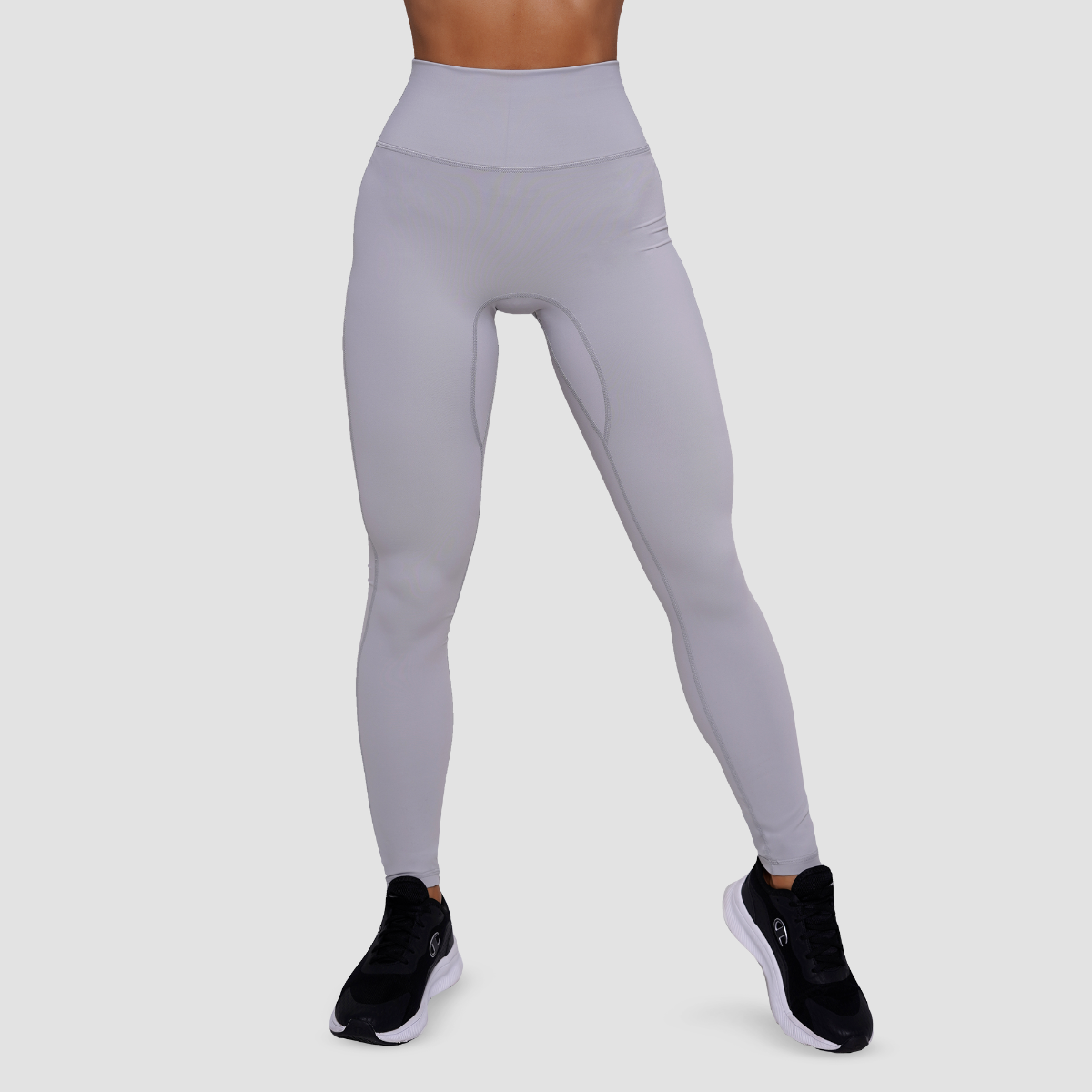 Legging de sport pour femmes, modèle FIT, couleur gris brume – GymBeam.