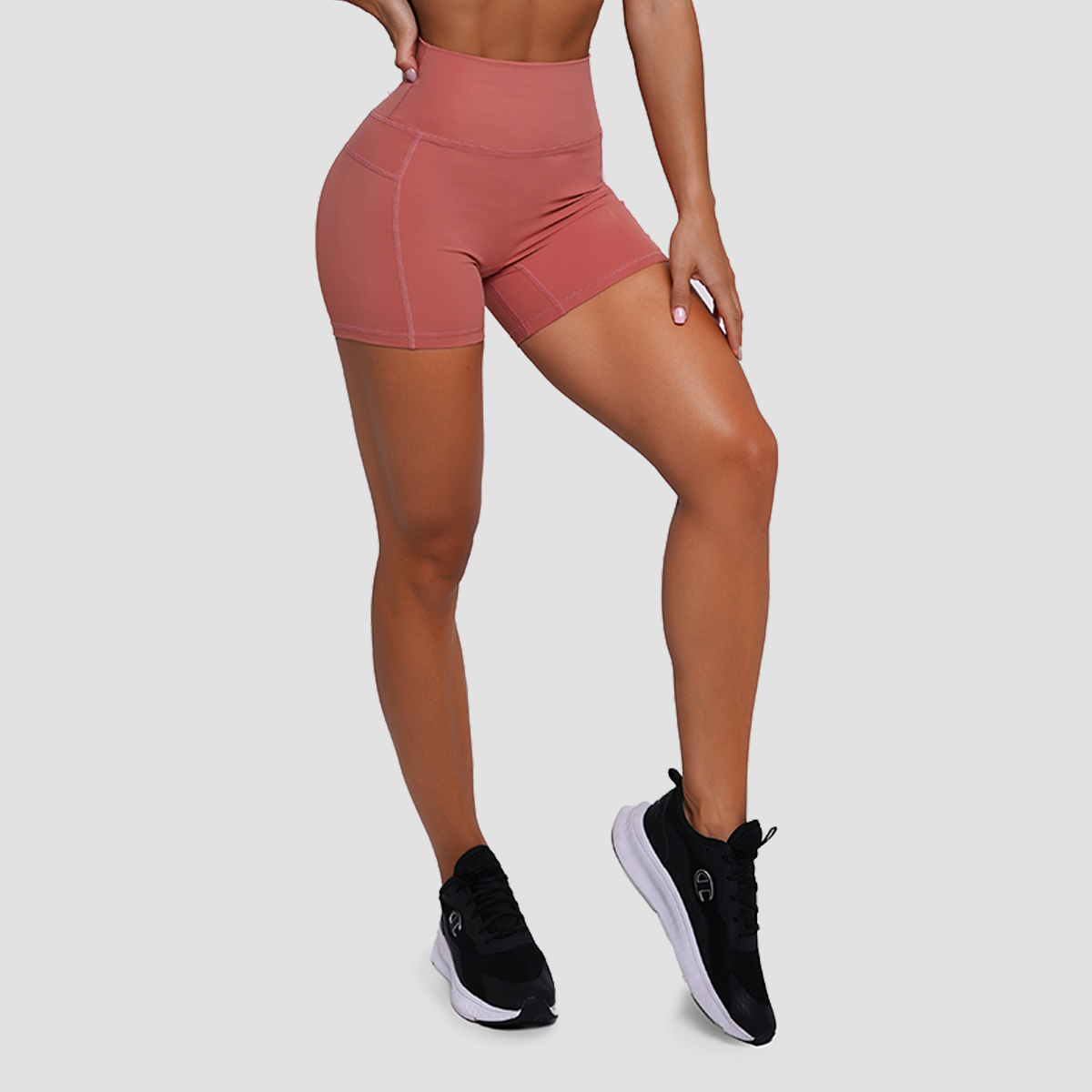 Shorts de sport pour femmes, couleur saumon - GymBeam.