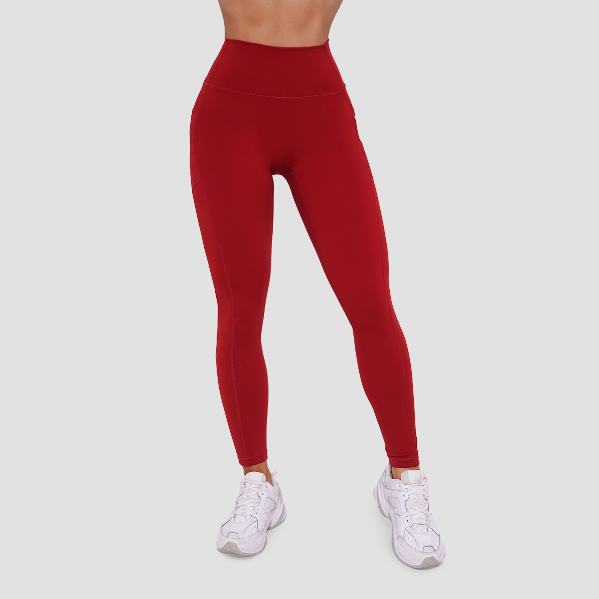 Leggings pour femmes Ignite, couleur rouge foncé - GymBeam.