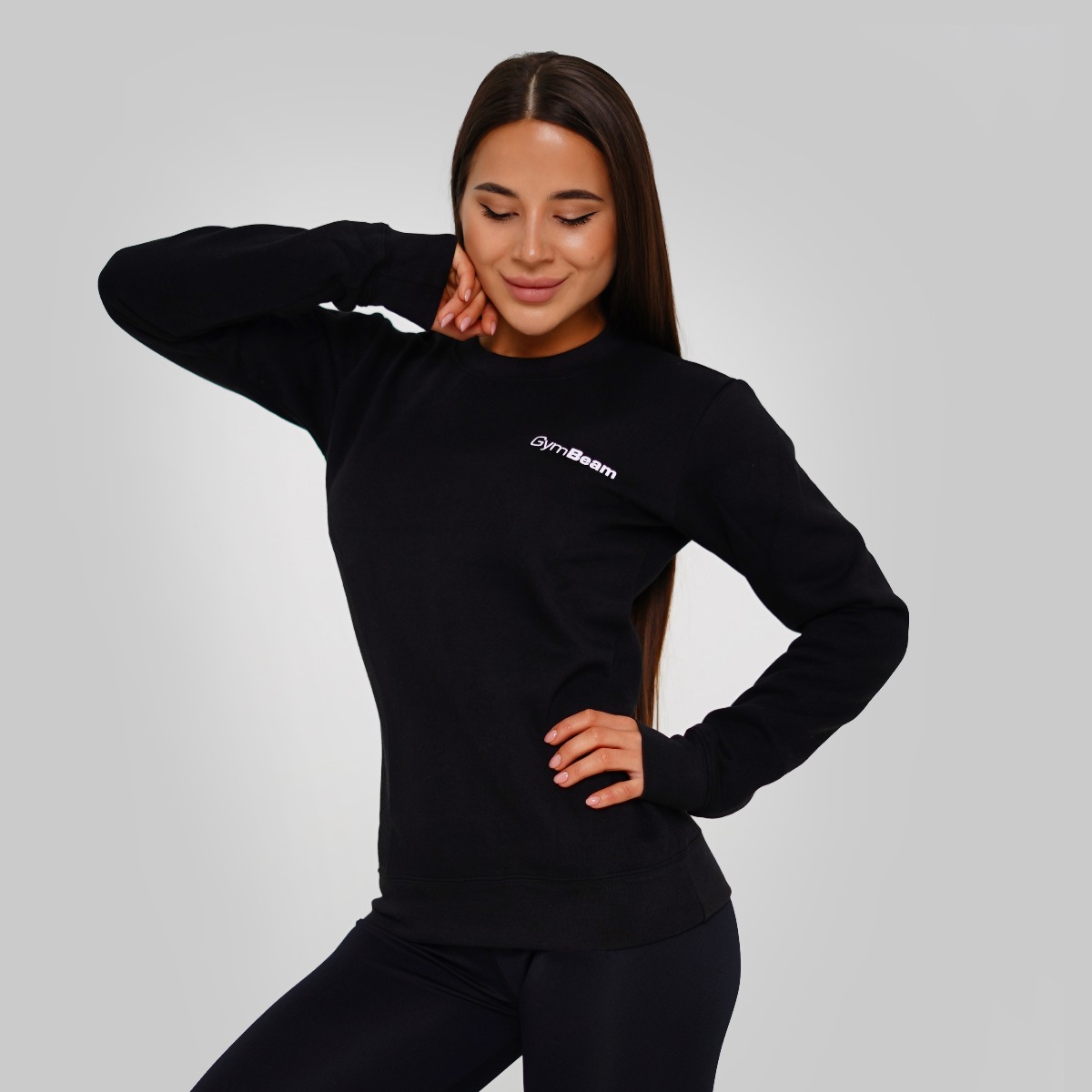 Pull basique femme, noir - Gymbeam.
