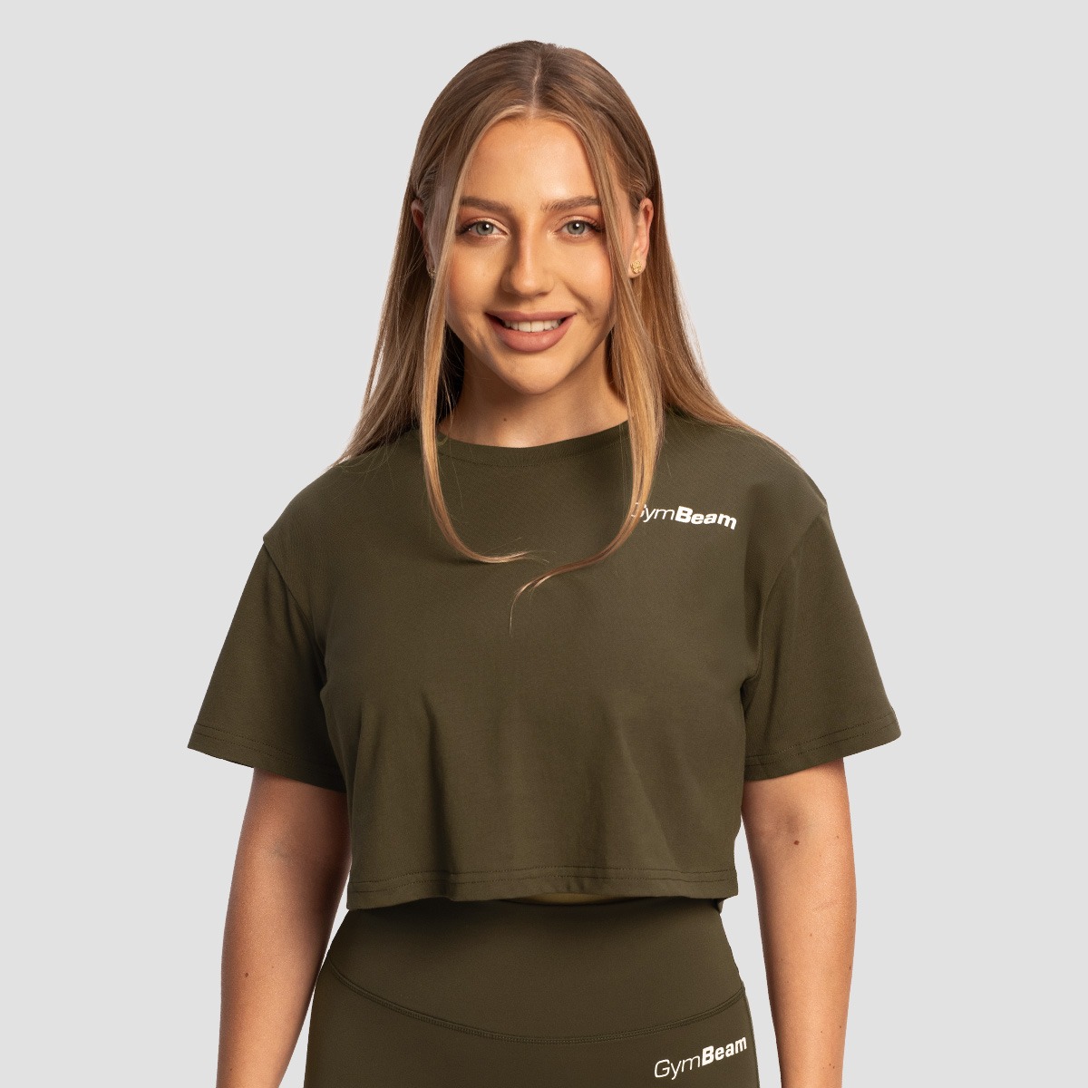 T-shirt court femme Limitless, couleur Espresso - GymBeam.