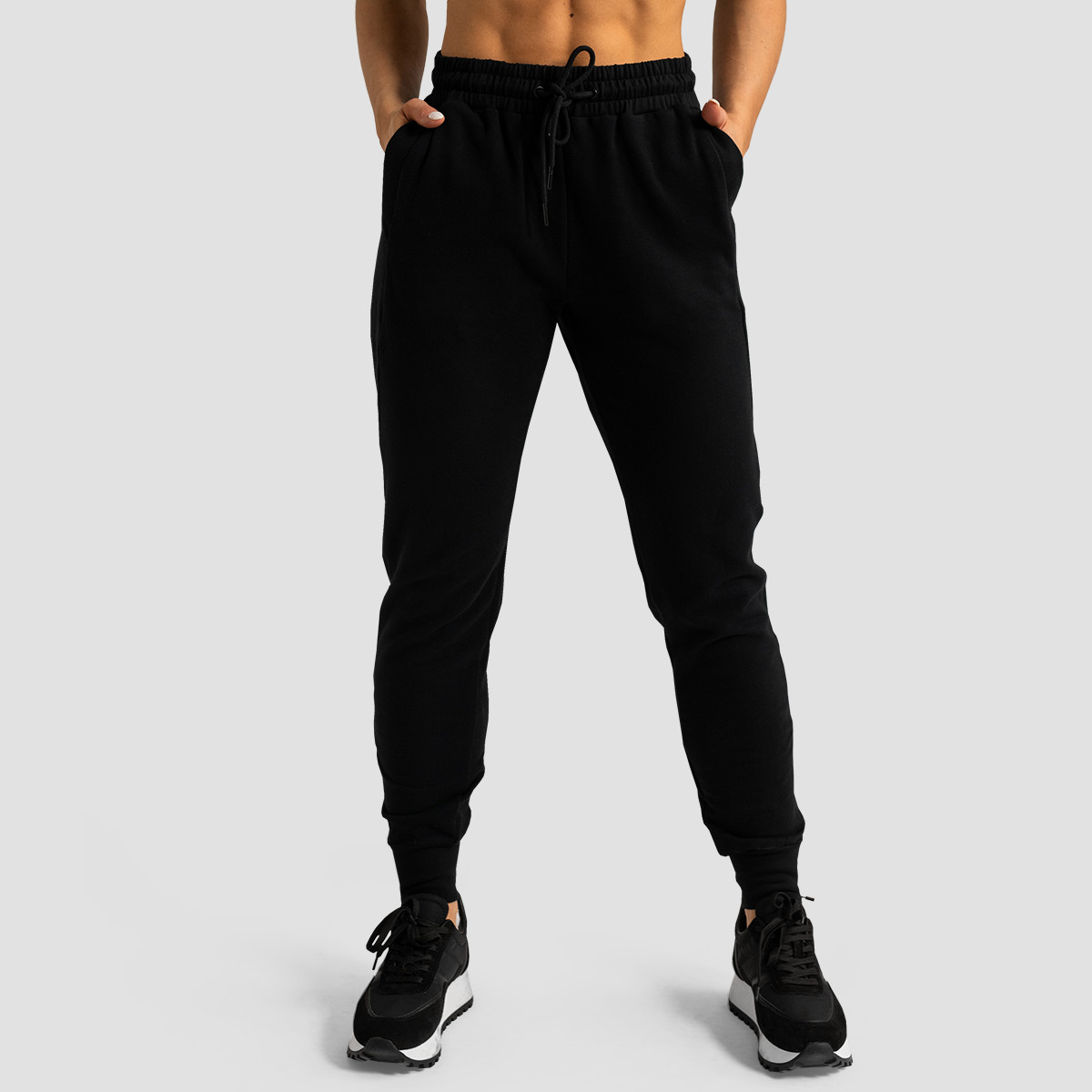 Pantalon de jogging femme Limitless, couleur noire - GymBeam.
