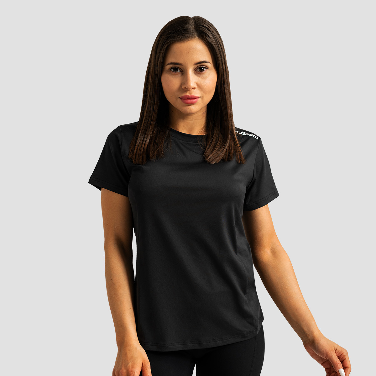 T-shirt de sport Limitless pour femmes, couleur noire - GymBeam.