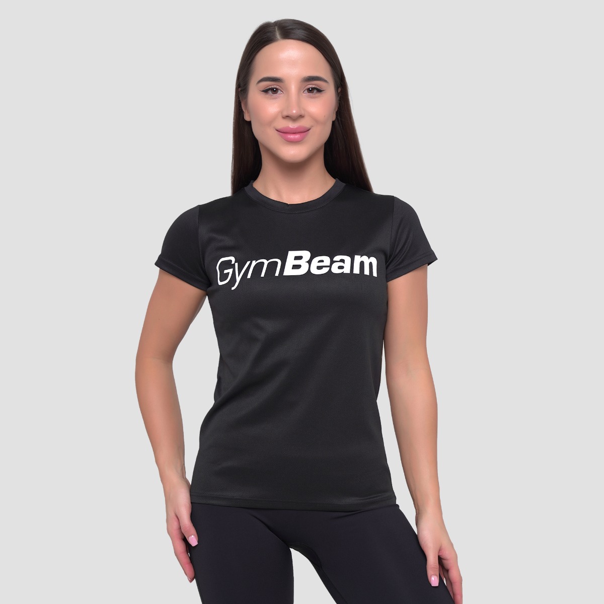 T-shirt en mesh pour femmes, Essence, couleur noire - GymBeam.