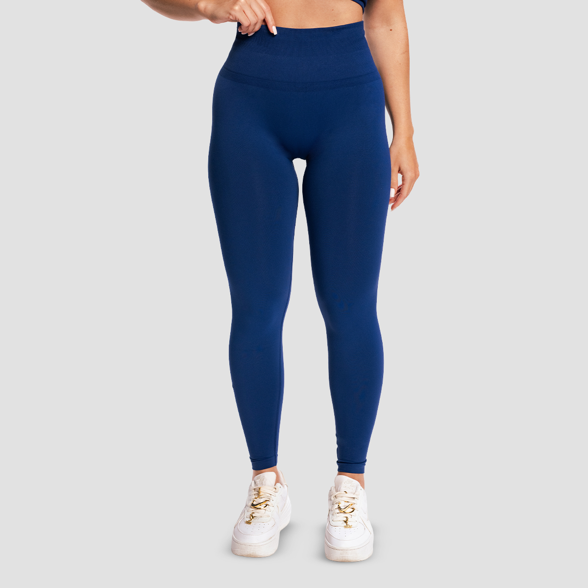 Leggings sculptants sans coutures pour femmes, couleur marine - GymBeam.