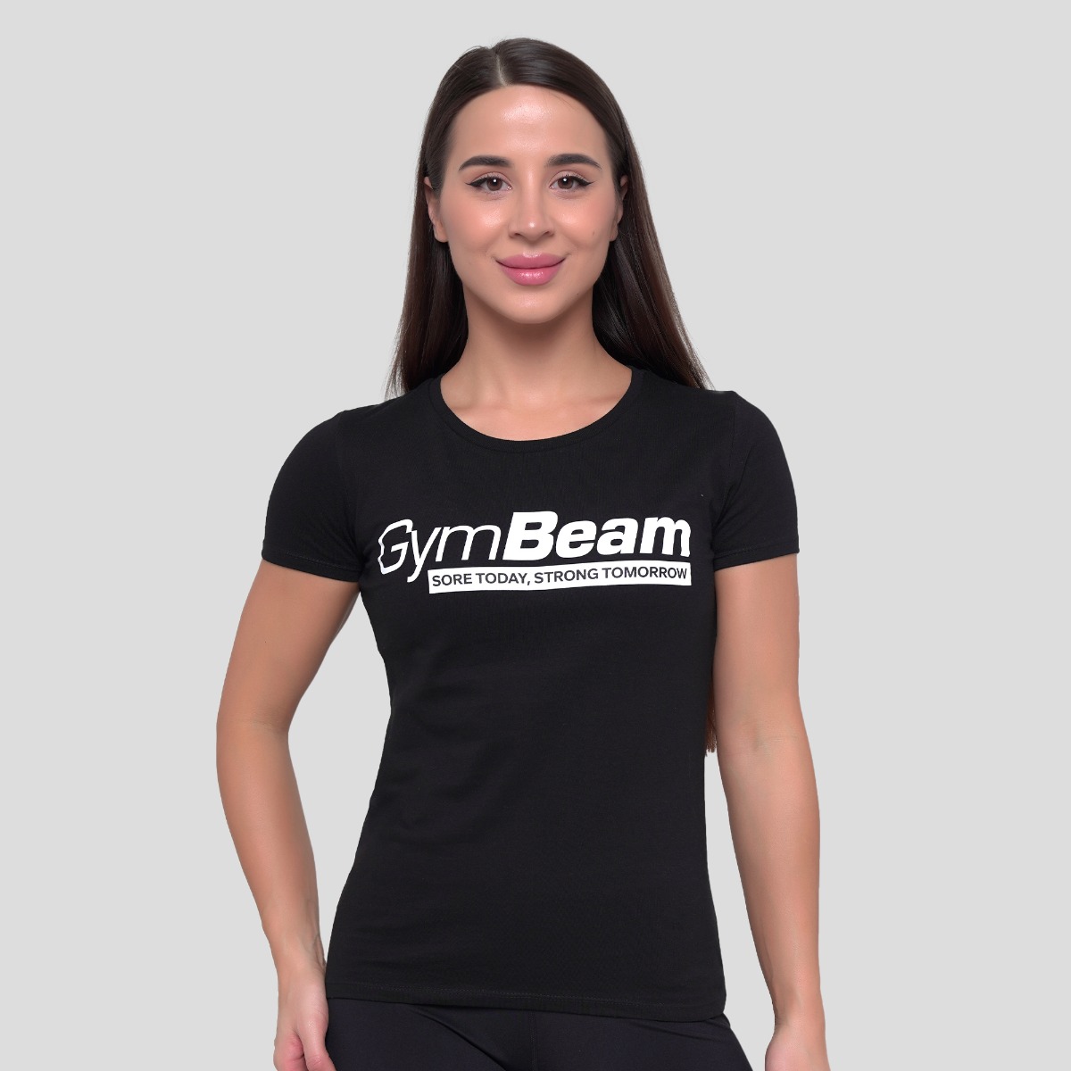 T-shirt femme Strong Tomorrow, couleur noire - GymBeam.
