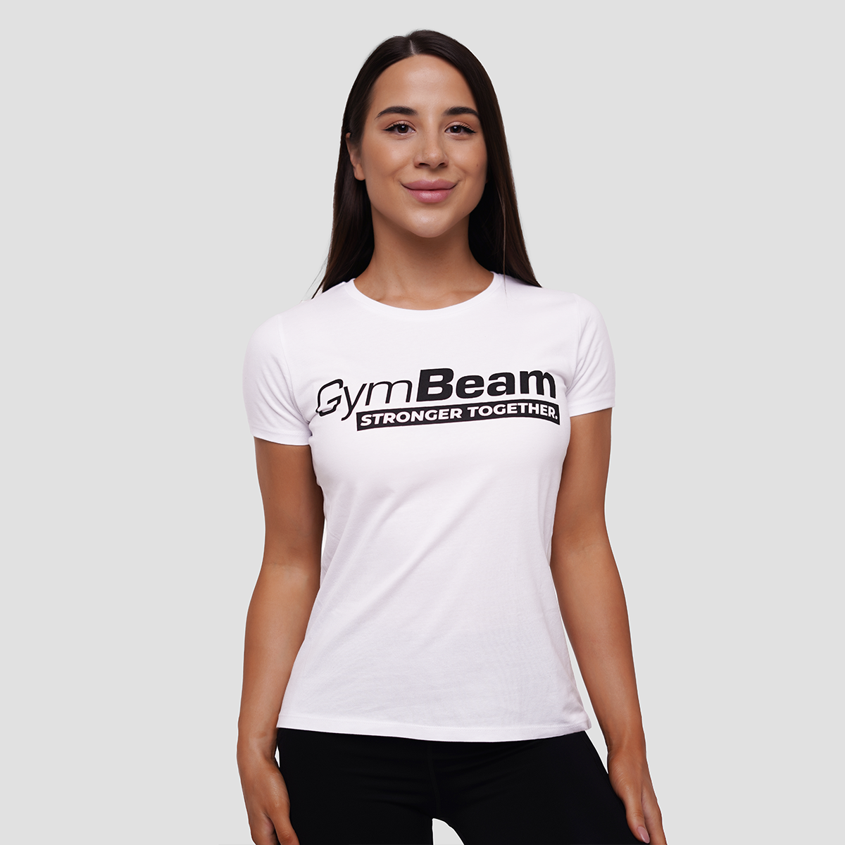T-shirt femme "Stronger Together", couleur blanche - GymBeam.