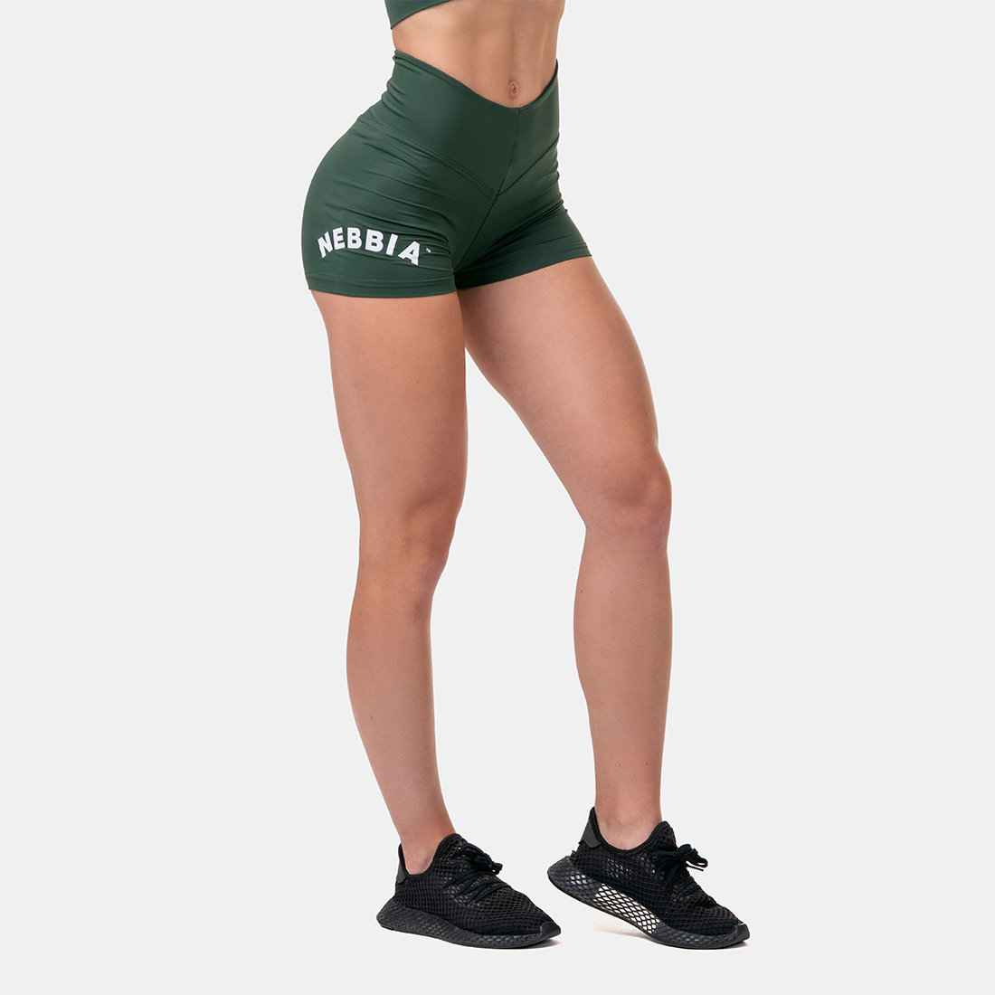 Women‘s shorts Classic Hero High Waist Green - NEBBIA