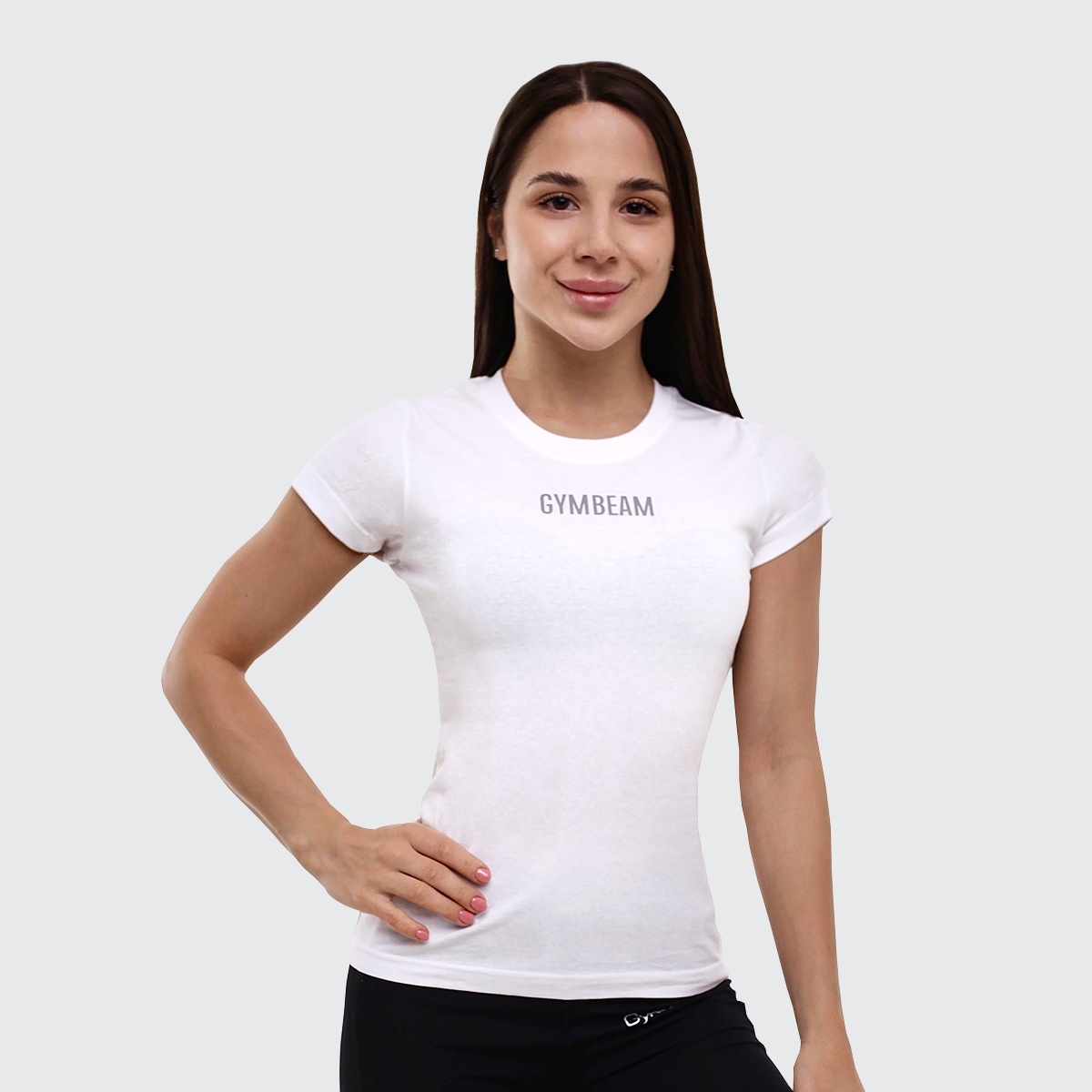 T-shirt de sport pour femmes, blanc - GymBeam.