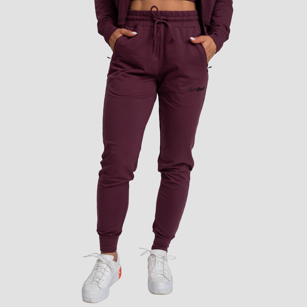 Jogging pour femmes TRN, couleur aubergine - GymBeam.