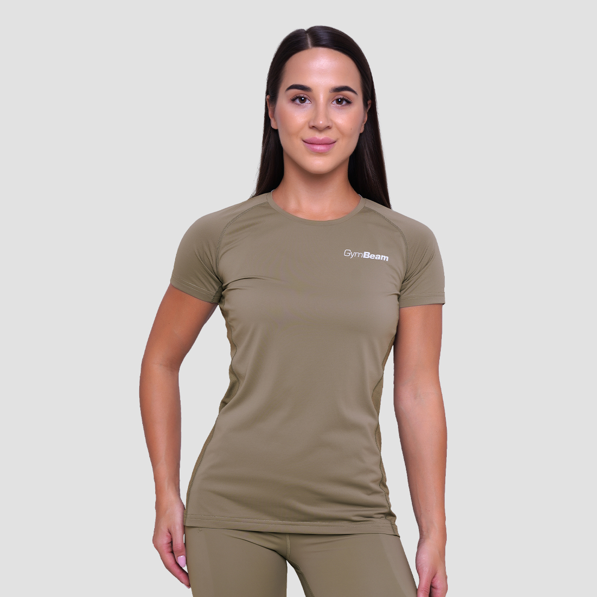 T-shirt de course pour femmes Pulse, couleur Vetiver - GymBeam.