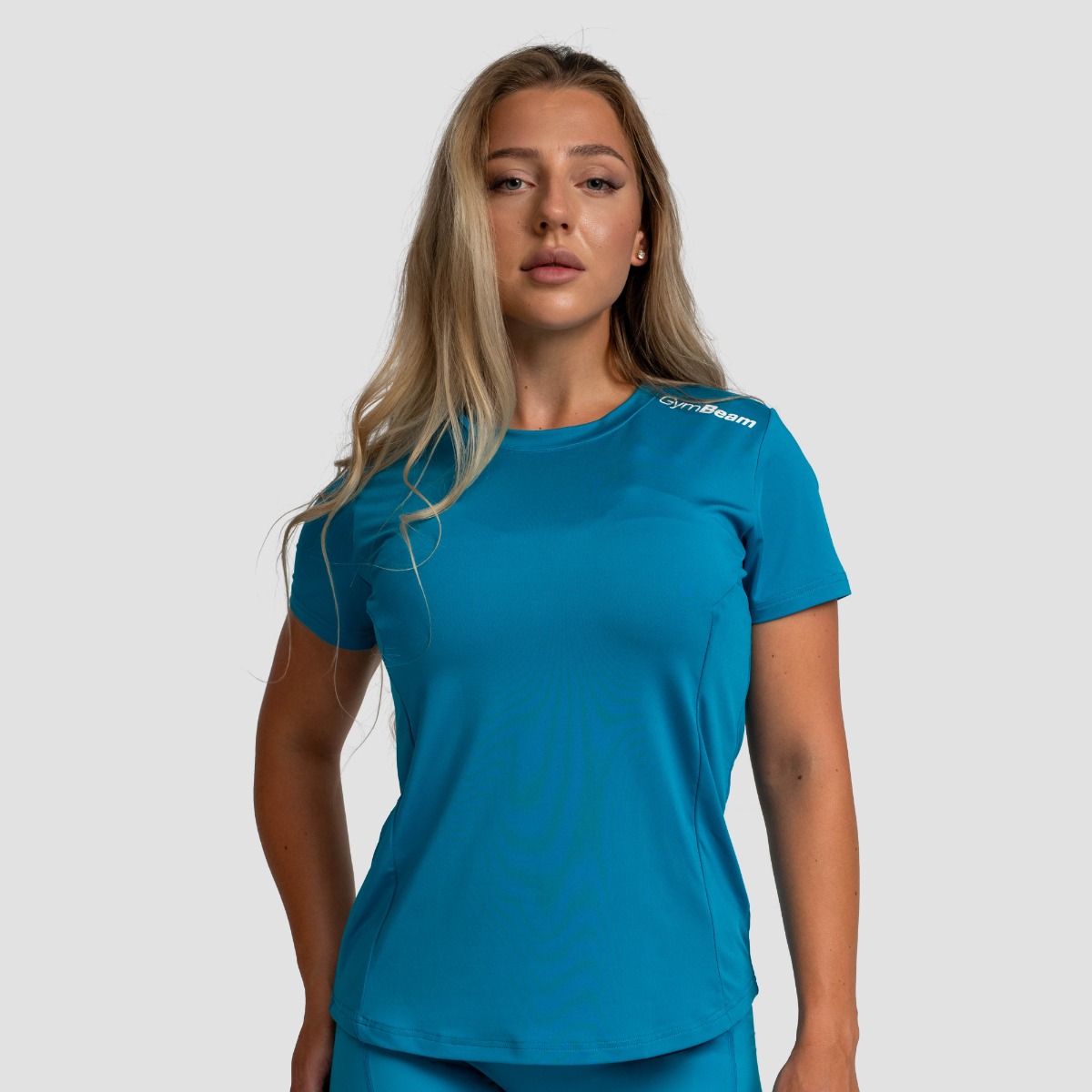 T-shirt de sport Limitless pour femmes, couleur aquamarine - GymBeam.