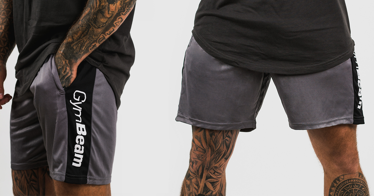 Shorts pour hommes Vertical Grey - GymBeam