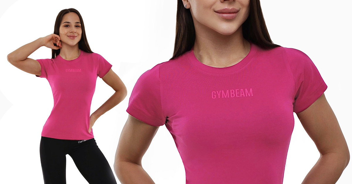T-shirt FIT pour femmes, couleur magenta - GymBeam