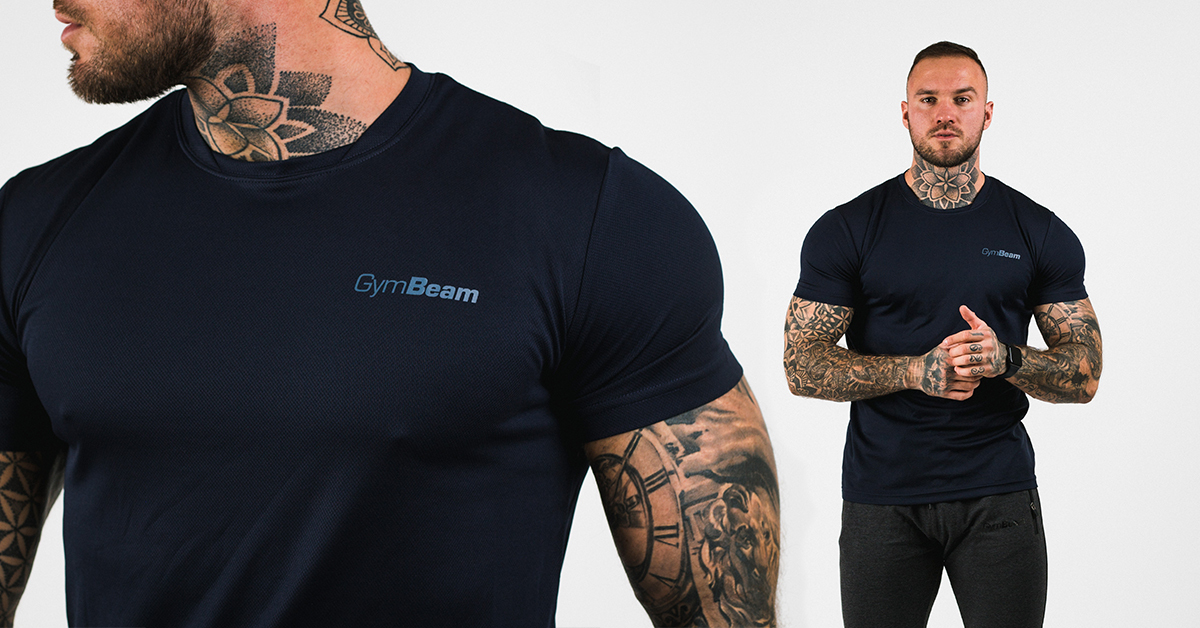 T-shirt Homme TRN Navy - GymBeam