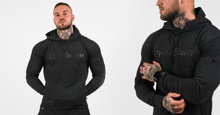 Sweat à capuche pour hommes Urban Grey - GymBeam 