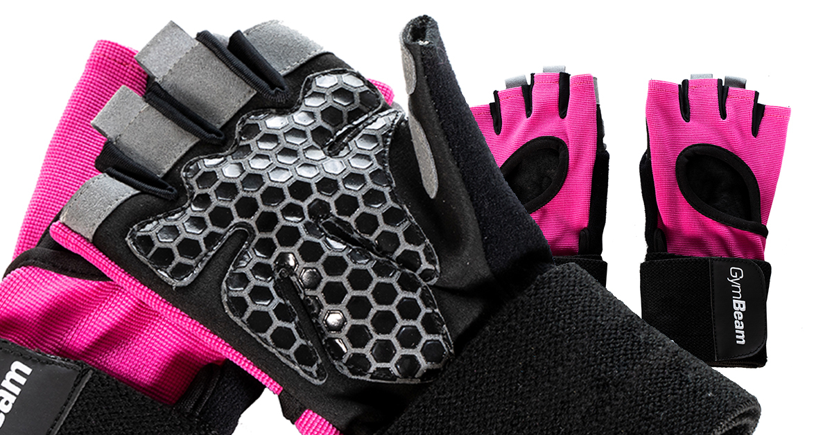 Gants de fitness pour femmes Guard rose - GymBeam