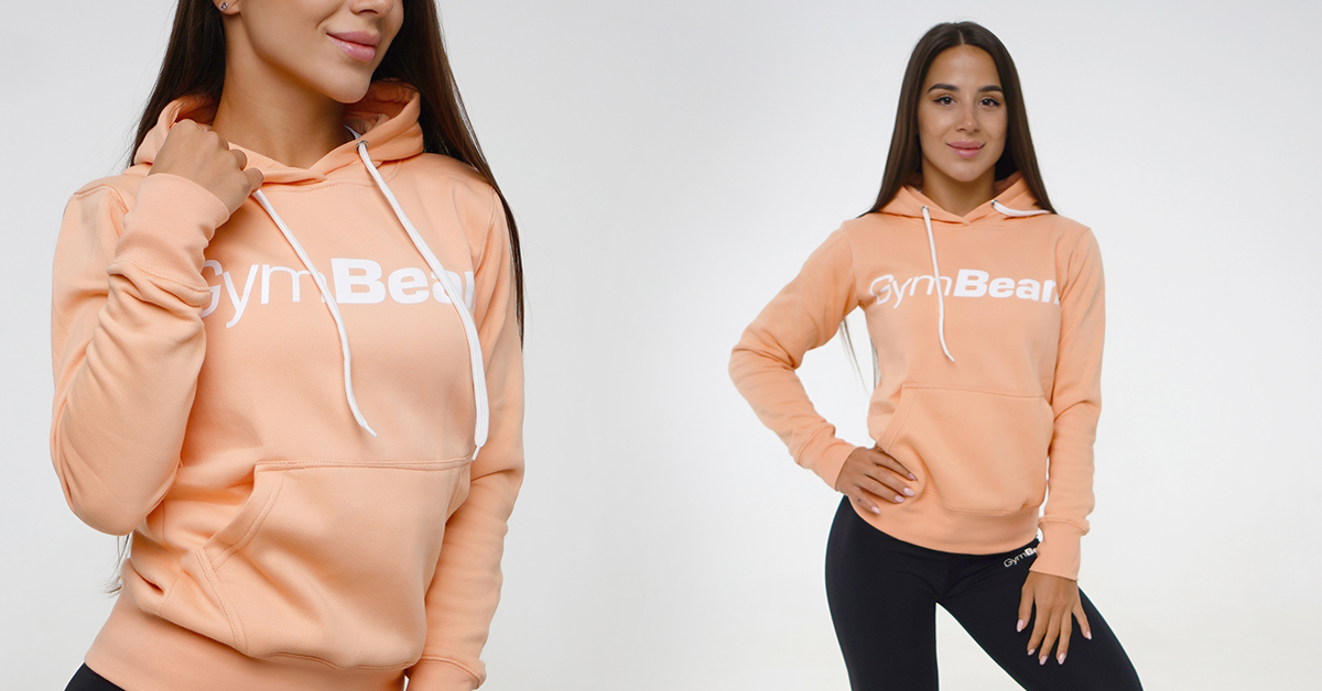 Sweat à capuche pour femmes Athlete Powder Peach - GymBeam